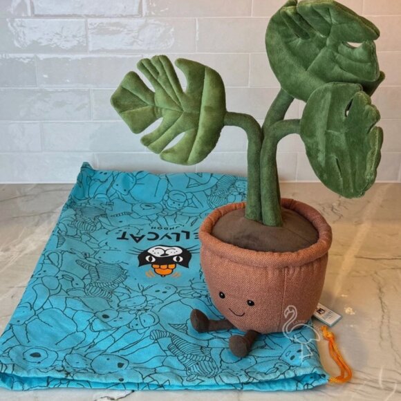 Jellycat Amuseables Monstera Plant NWT and Dust Bag Rare Edtion 2025 - Picture 1 of 5